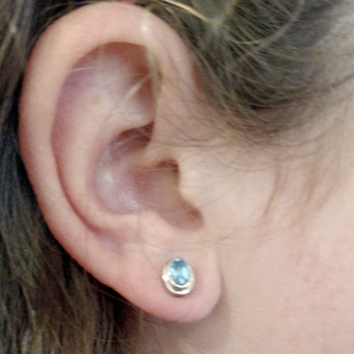 Sterling and blue topaz earrings