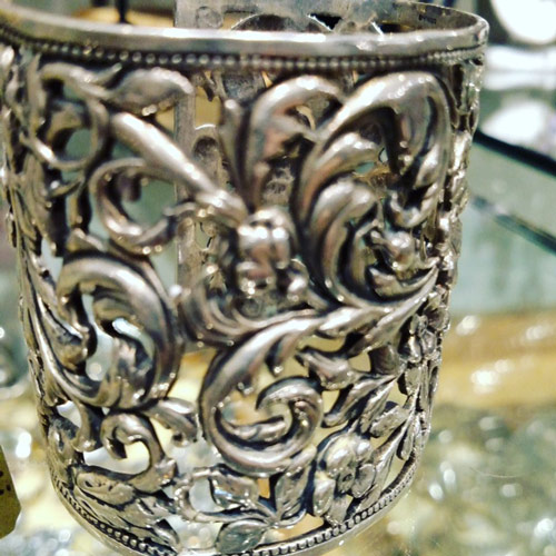 Vintage huge sterling cuff bracelet by Parenti, Florence.